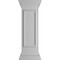Ekena Millwork 12"W x 40"H Straight Newel Post with Panel, Peaked Capital & Base Trim (Installation kit included) NWL12X40SPP0B0 - alternate 8
